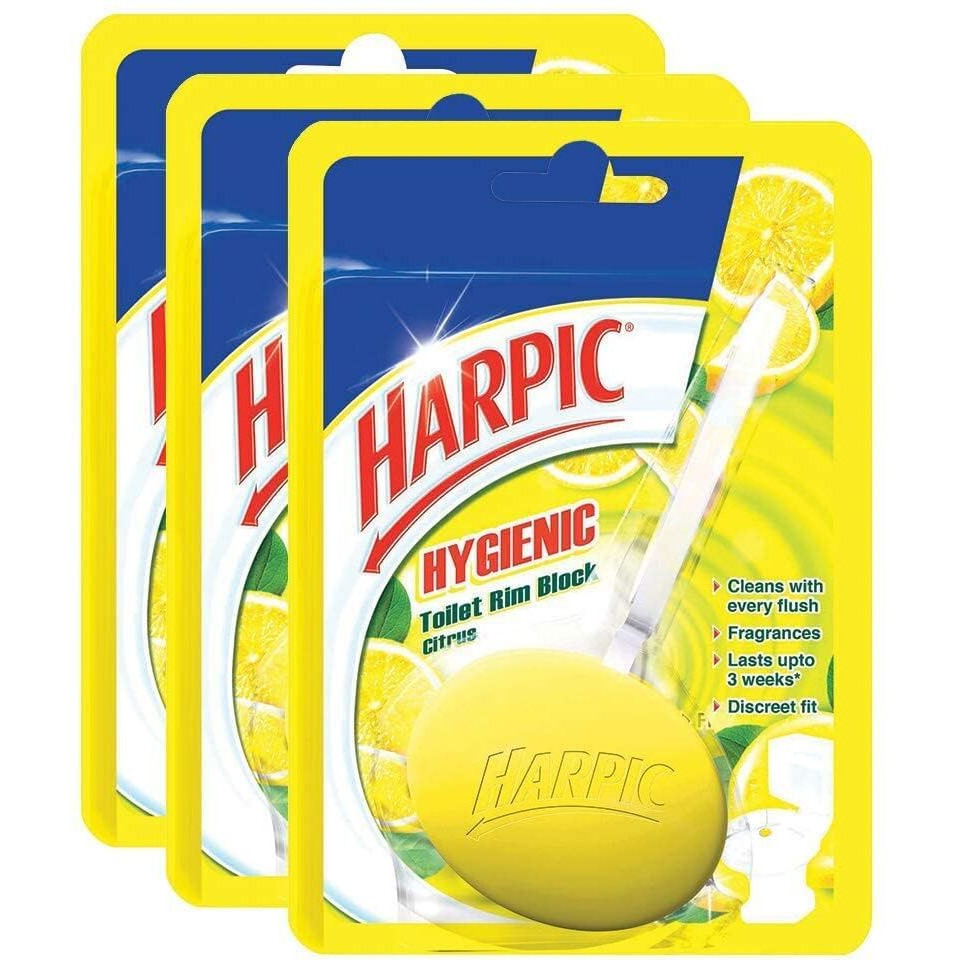 Harpic Hygienic Toilet Cleaner Rim Block, Citrus - 26 G (Pack Of 3) | India's  1 Toilet Cleaner