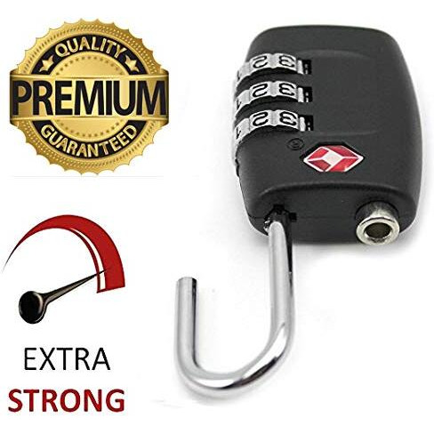 Docoss-Set Of 2-331-Metal Tsa Lock 3 Digit For Luggage Bag International Number Password Travel Locks(Muliti-Color)