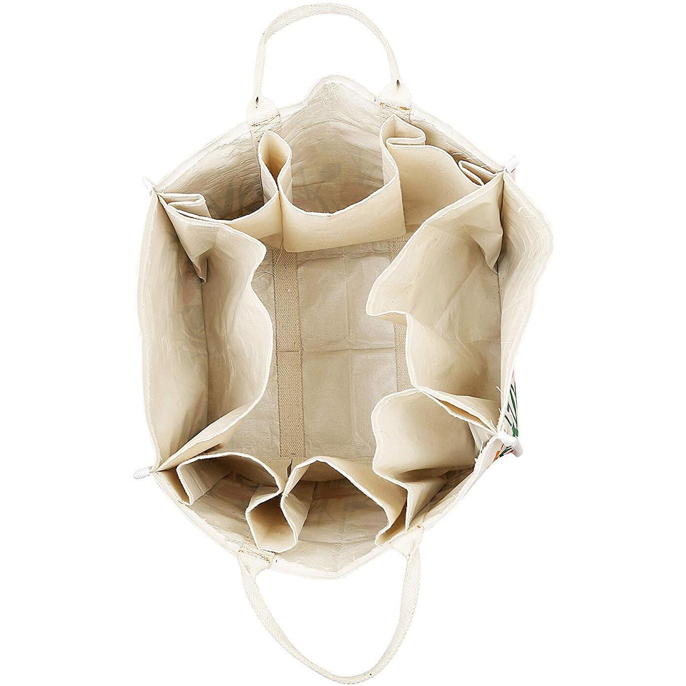 Double R Bags Large Reusable Heavy Duty Waterproof Shopping Carry Bags For Kitchen Essentials Grocery Vegetable Bag With Full Handles Best Gifting (18X11X14.50, Large) (Pack Of 1),Multicolor