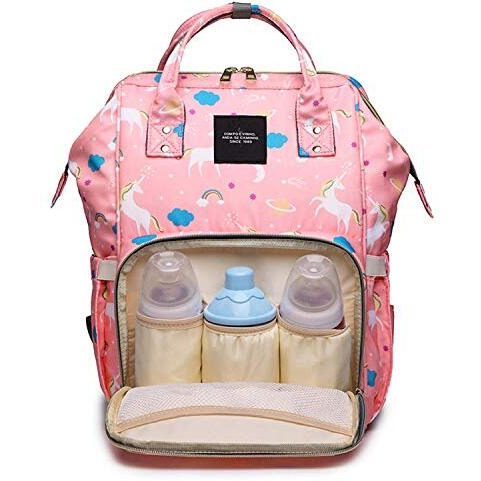 House Of Quirk Baby Diaper Bag Maternity Backpack (Pink Unicorn)