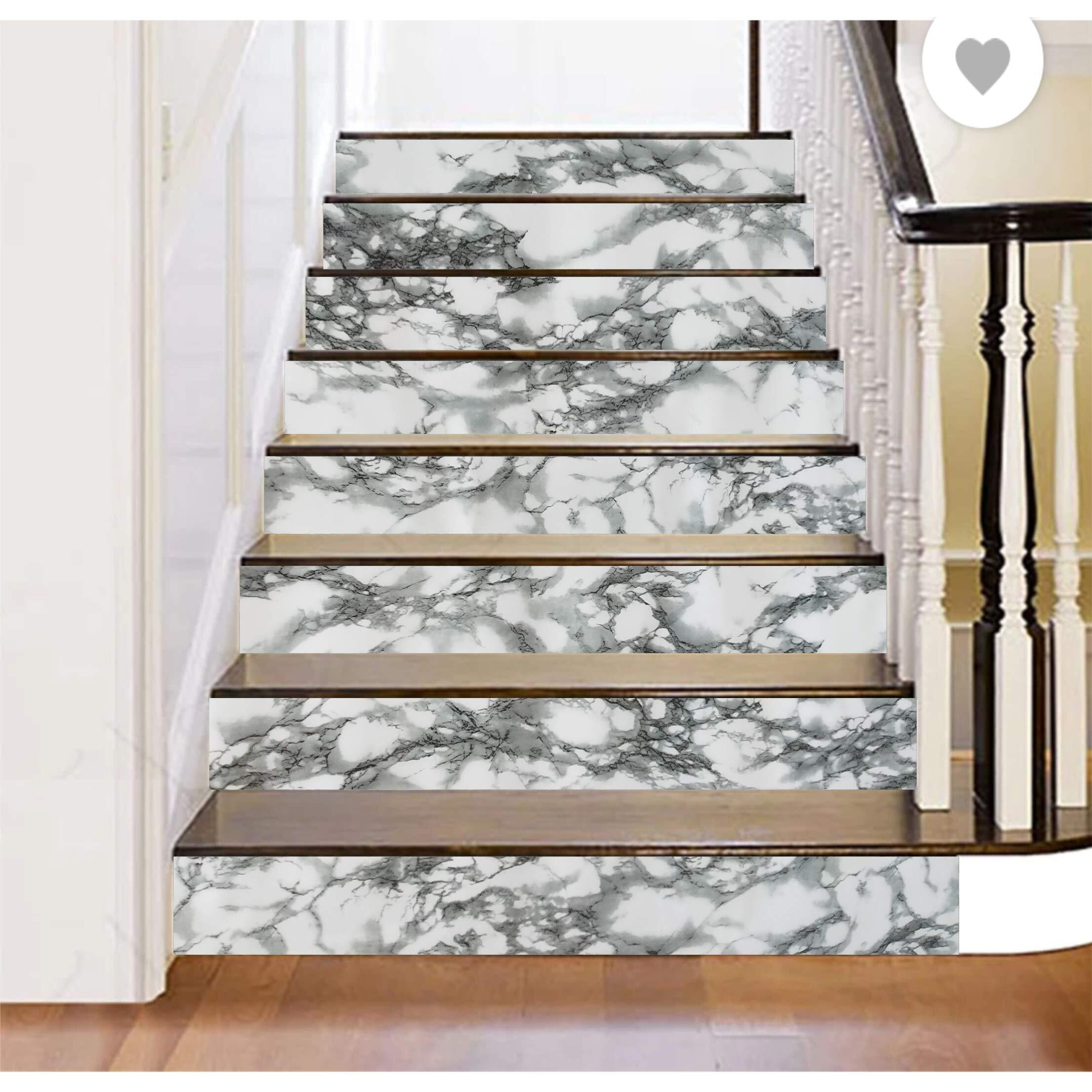 Elton Diy White Gloss Marble Wallpaper, 24 X 72 Inch
