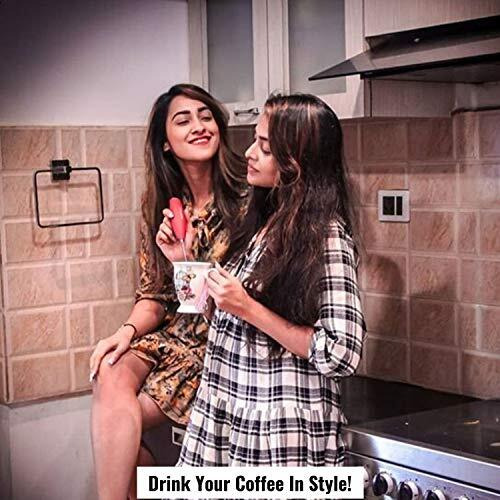 Instacuppa Milk Frother Handheld Battery Operated Electric Foam Maker With Stainless Steel Whisk,Included Stainless Steel Stand And 2 Whisks,Rose Gold