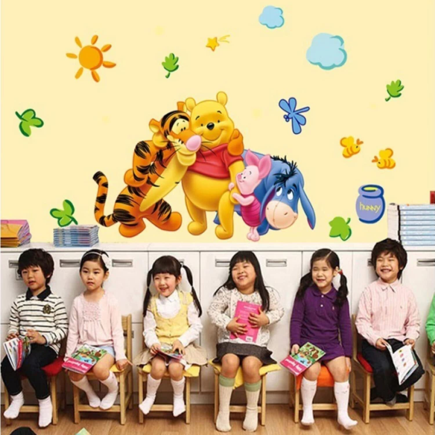 Jaamso Royals Multicolor Cartoon Animal Wall Stickers For Kids, Wall Stickers For Kids Room, Kids Wall Stickers For Kids Room, Kids Room Wall Sticker (70 Cm X 50 Cm)