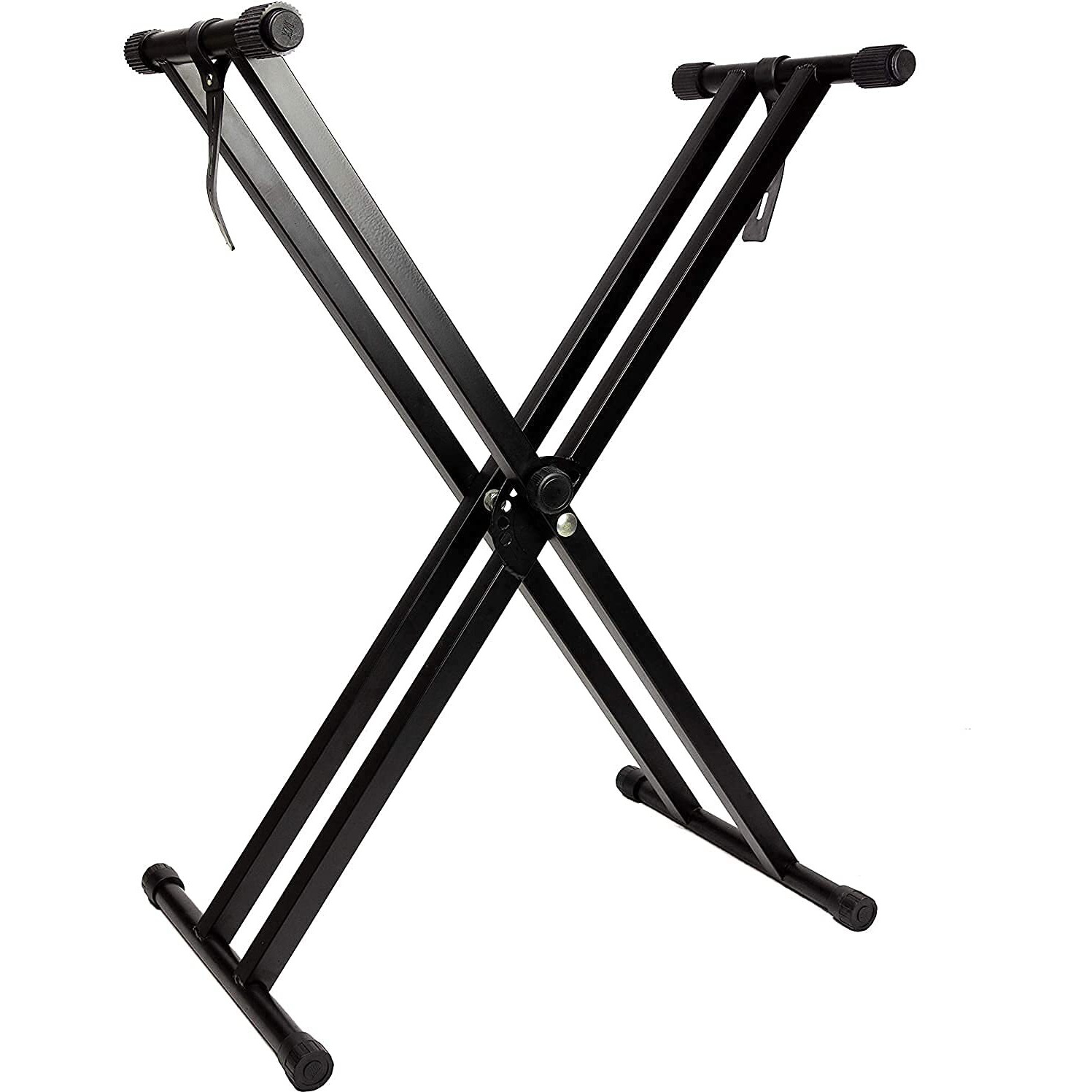 Corslet Piano Stand Keyboard Stand 61 Keys Heavy-Duty Double-X Adjustable Piano Keyboard Stand With Locking Straps 54 61 76 88 Key Electronic Piano Stand Universal Keyboard Instrument Accessories