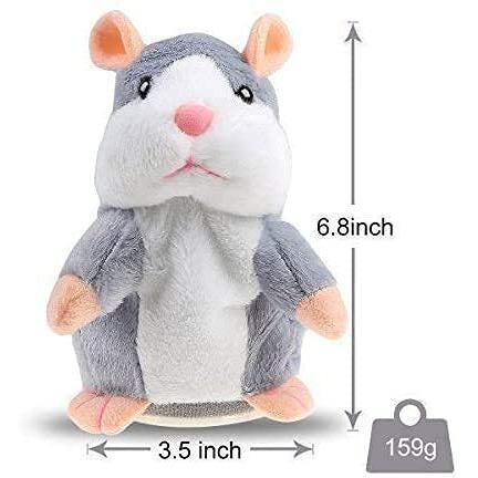 Shinetoy Talking Hamster Repeats What You Say Mimicry Pet Plush Buddy Electronic Mouse Interactive Toy Funny Kids Stuffed Toys Children Early Learning For Girl And Boy Gift