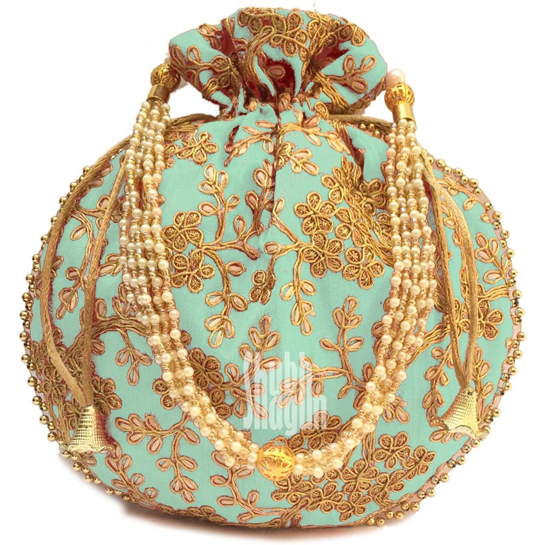 Shubh Shagun Women's Potli (Pista-Chio)
