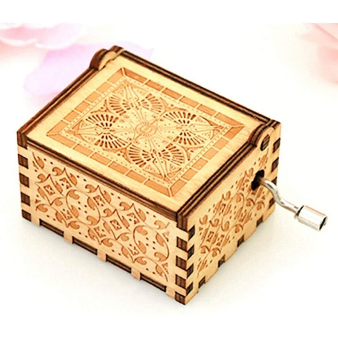 Zesta Above 2 Months Wooden Hand Cranked Collectable Engraved Music Box (Game Of Thrones Brown)