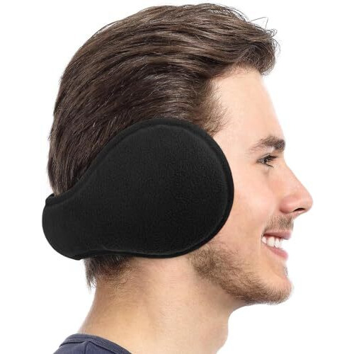 Northwind Winter Ear Muffs For Men, Ear Muffs For Women, Ear Cover For Winter,Behind The Head Style Winter Earmuffs,Foldable Ear Muff (Black)