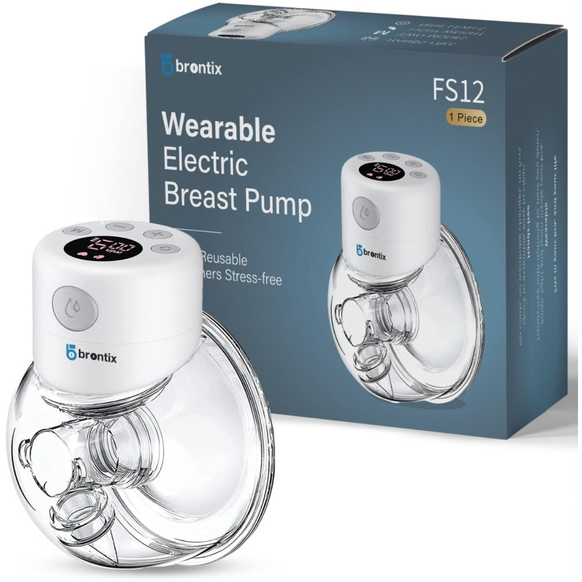 Brontix S12 Electric Breast Feeding Pump | Breast Pump For Feeding Mothers | Milk Pump For Breastfeeding | Feeding Pump Breastfeeding | Breast Milk Pump | Electric Pump | Breastfeeding Pump Electric | Electric Breast Pump Automatic | Electric Breast Pump Hands Free | Wearable Breast Pump Electrical