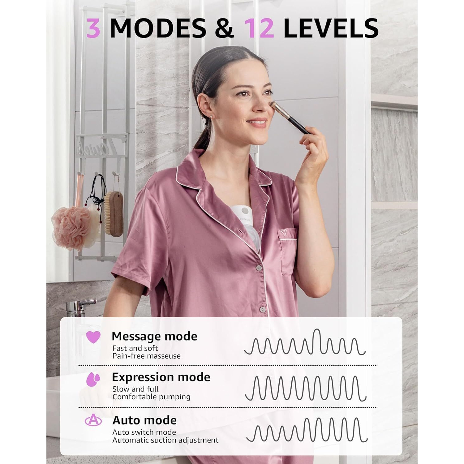 Brontix S12 Electric Breast Feeding Pump | Breast Pump For Feeding Mothers | Milk Pump For Breastfeeding | Feeding Pump Breastfeeding | Breast Milk Pump | Electric Pump | Breastfeeding Pump Electric | Electric Breast Pump Automatic | Electric Breast Pump Hands Free | Wearable Breast Pump Electrical