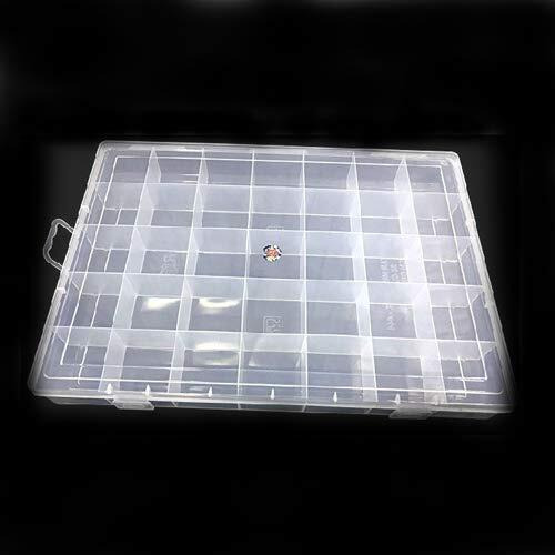 Shreeshann Plastic Rectangular Grid Box Organizer For Jewelry, Hair Pins, Medicines, Craft Material, Hardware With Partitions/Sections, White, Size 6 Grids