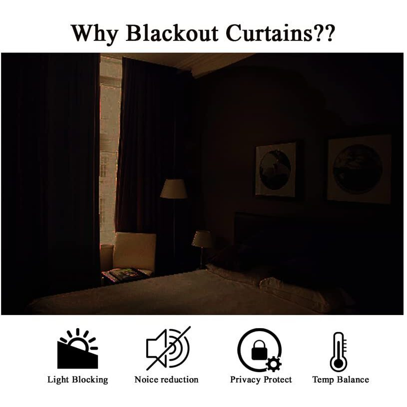 Bhoomi Impex Room Darkening Blackout Curtain Long Door - 9 Feet, Thermal Insulated Eyelet Noise Reducing Blackout Curtains - Taupe Solid