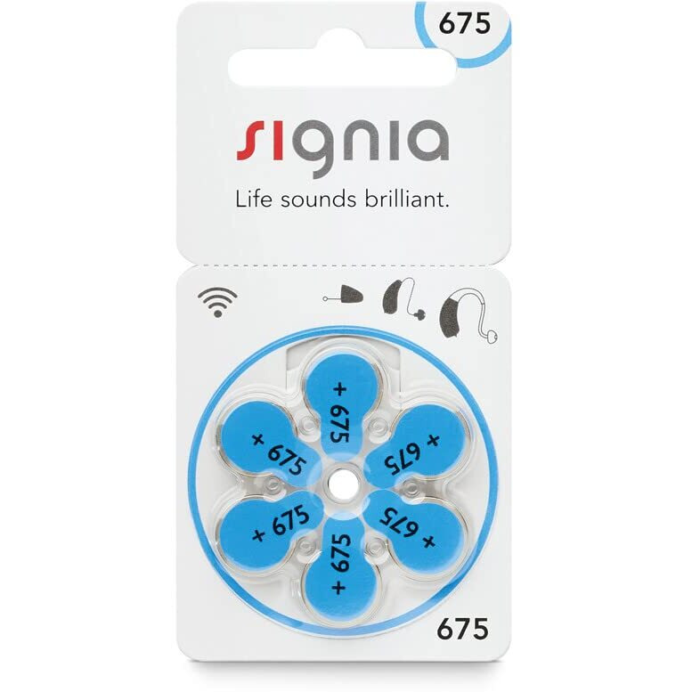 Signia Hearing Aid Batteries- Size 675- Hear.Com (Pack Of 6)