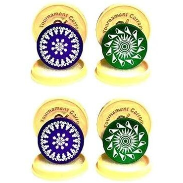 Ts Playy Presents Standard Size Carrom Tournament Striker With Smooth Surface (Pack Of 2, Multi),For 24 Months And Up (4 Stricker)