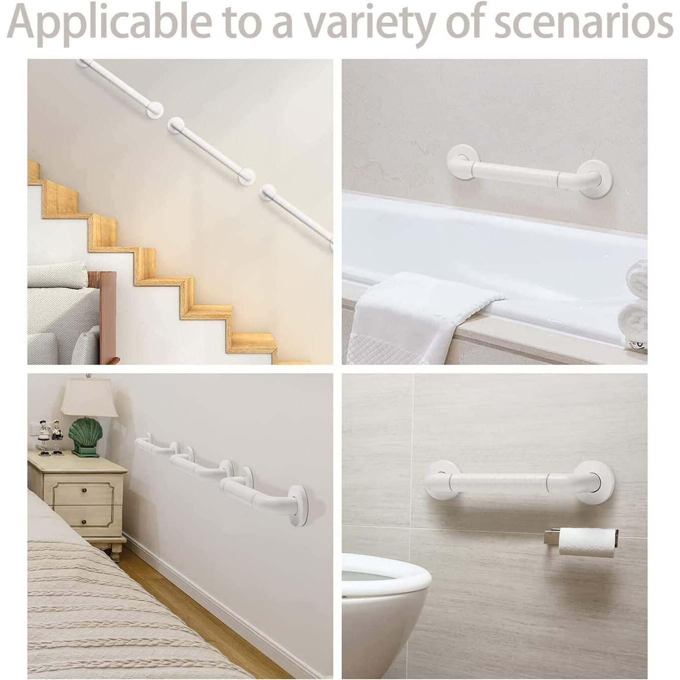Egab Anti Slip Abs Plastic Coated Heavy Duty Steel Grab Bar (15 Inch) (6)