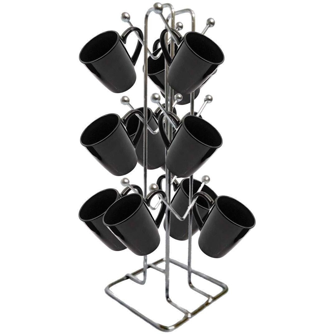 Zepdos Stainless Steel Kitchens V Shape Cup Stand For Kitchne, Home, Dinning Table Cup Stand (Silver)