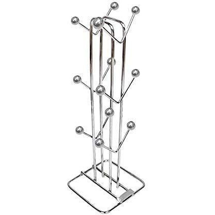 Zepdos Stainless Steel Kitchens V Shape Cup Stand For Kitchne, Home, Dinning Table Cup Stand (Silver)