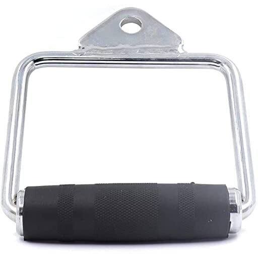 Wirmon Gym Bar Handle Attachements For Machines With Grip Variation Bar Textured Grip With Chrome Finish (D-Handle(Bar))
