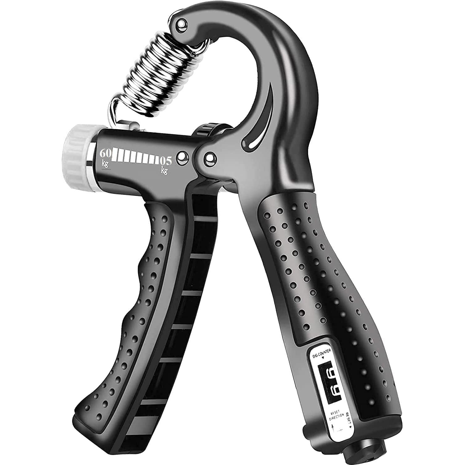 Brigattes Hand Grip Strength Trainer, Hand Grip Strengthener With Counter, Adjustable Resistance 5 To 60 Kg, Non-Slip Gripper, Perfect For Athletes & Hand Exercising (Blue)