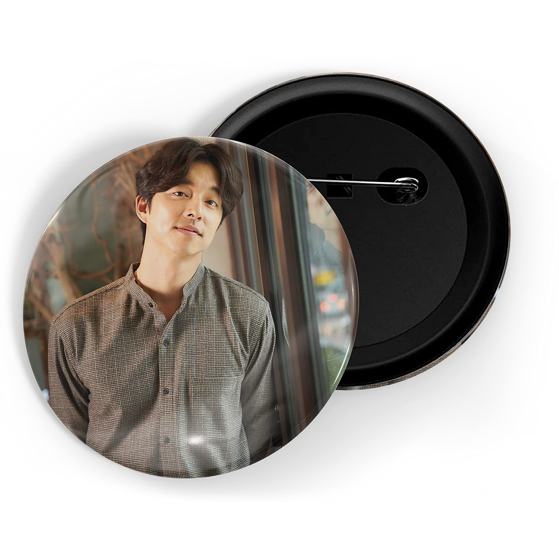 Dhcrafts Pin Badges K-Drama Korean Actor Multicolour Gong Yoo D12 Glossy Finish Design Pack Of 1