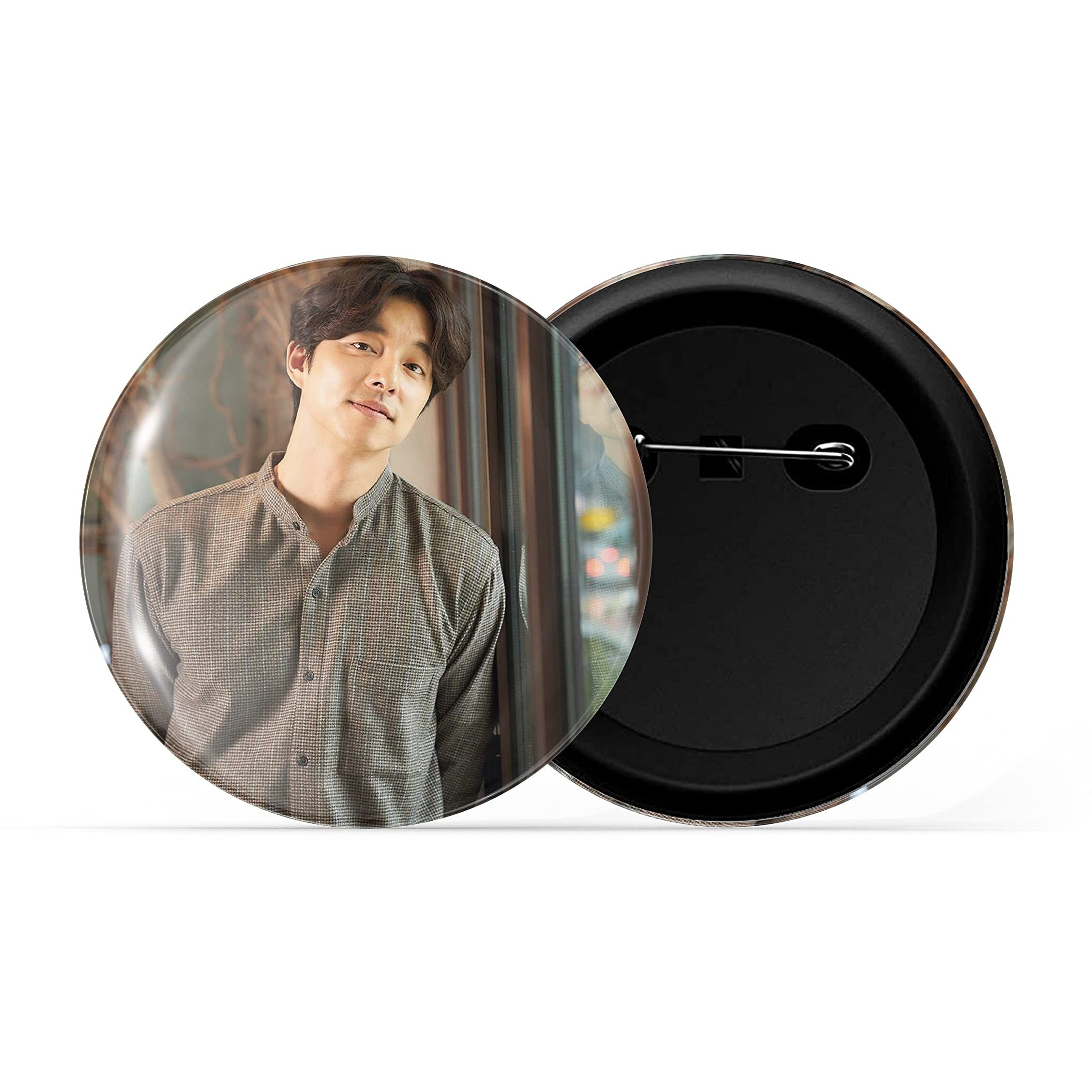 Dhcrafts Pin Badges K-Drama Korean Actor Multicolour Gong Yoo D12 Glossy Finish Design Pack Of 1