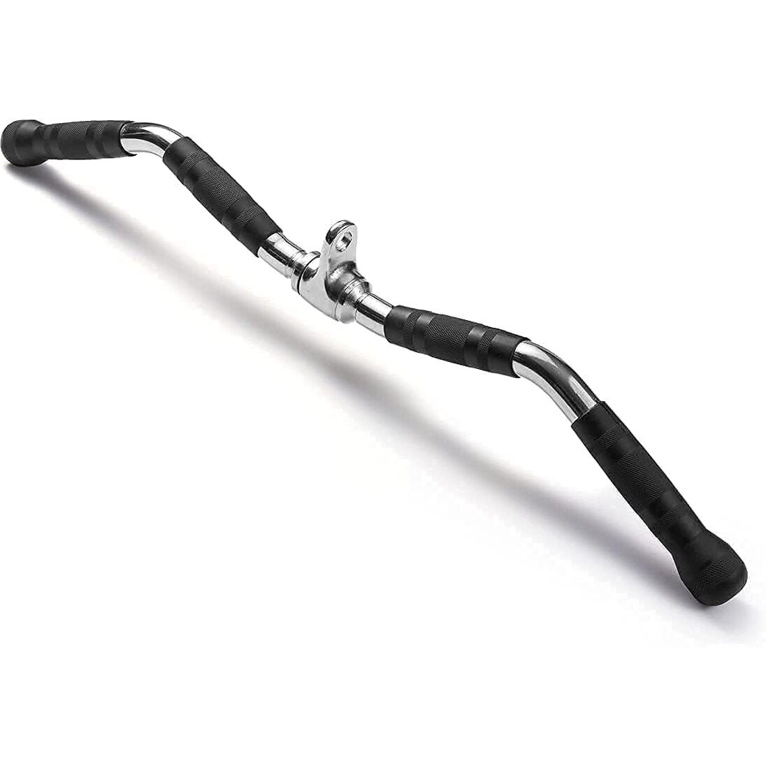 Wirmon Gym Bar Handle Attachements For Machines With Grip Variation Bar Textured Grip With Chrome Finish (Zig Zag Handle Bar)
