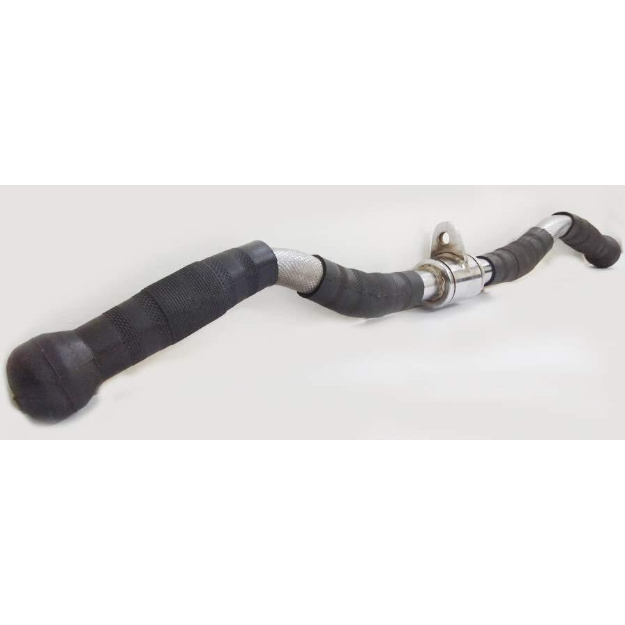 Wirmon Gym Bar Handle Attachements For Machines With Grip Variation Bar Textured Grip With Chrome Finish (Zig Zag Handle Bar)