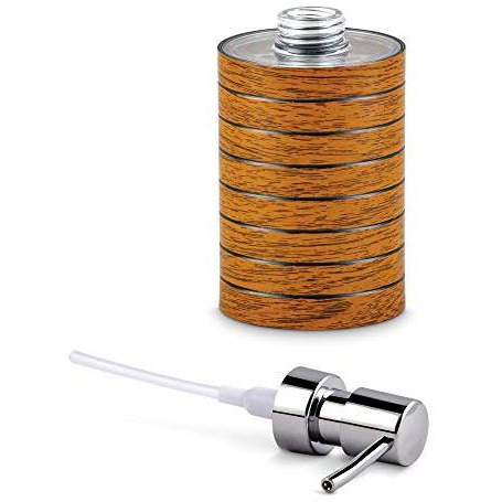 Freelance Miami Polystyrene Soap Dispenser, Shower Lotion, Gel, Conditioner, Liquid Shampoo Pump (Dark Wood)