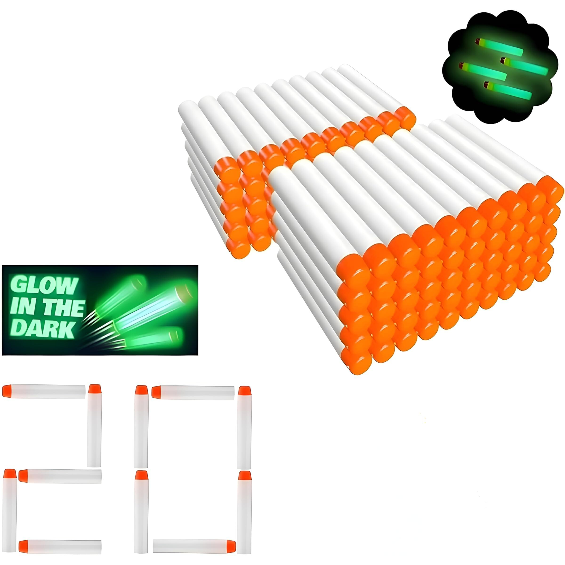 Verat Hollow Out Soft Foam Refill Darts For N-Strike Elite Series Blasters Soft Foam Refill Darts For Nerf N-Strike Elite Blasters Hollow Safe & Durable Darts Premium Foam Bullets (White, Pack Of 20)