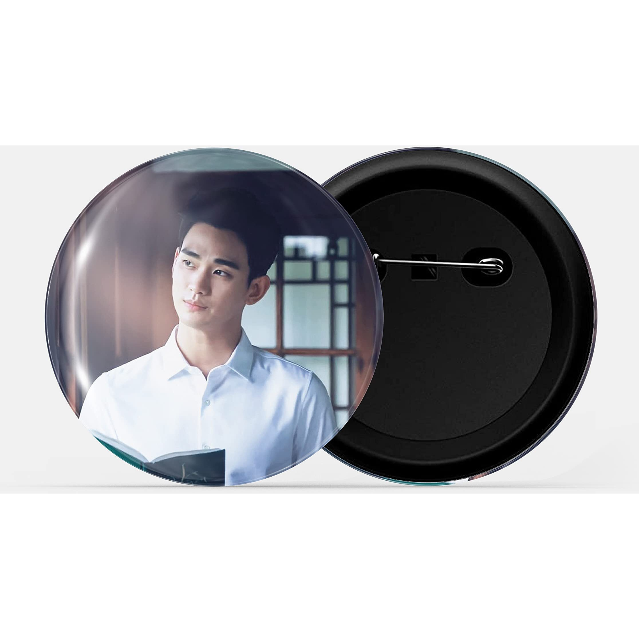 Dhcrafts Pin Badges K-Drama Korean Actor Multicolour Kim Soo-Hyun D6 Glossy Finish Design Pack Of 1