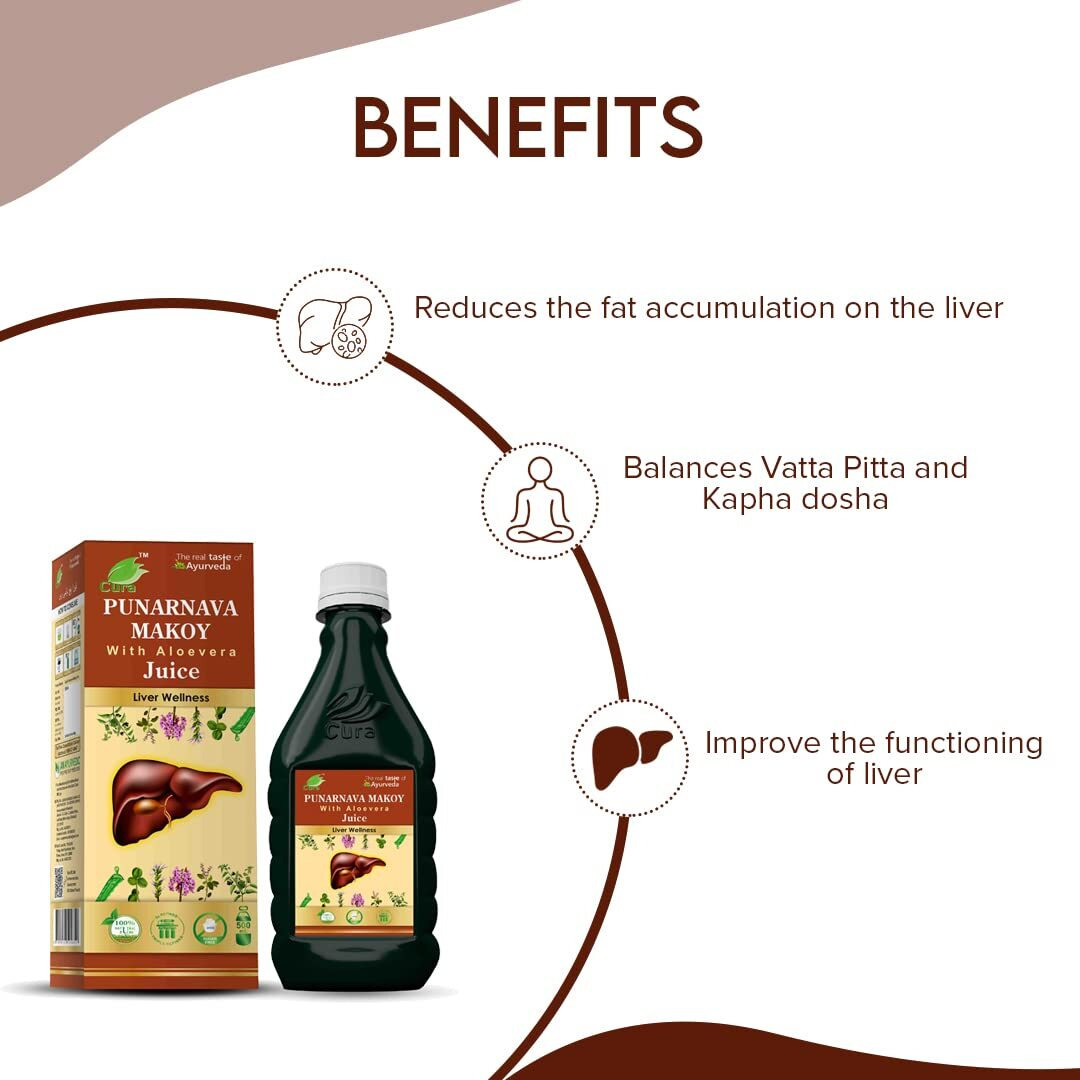 Cura Punarnava Makoy Ras With Aloevera (500 Ml)