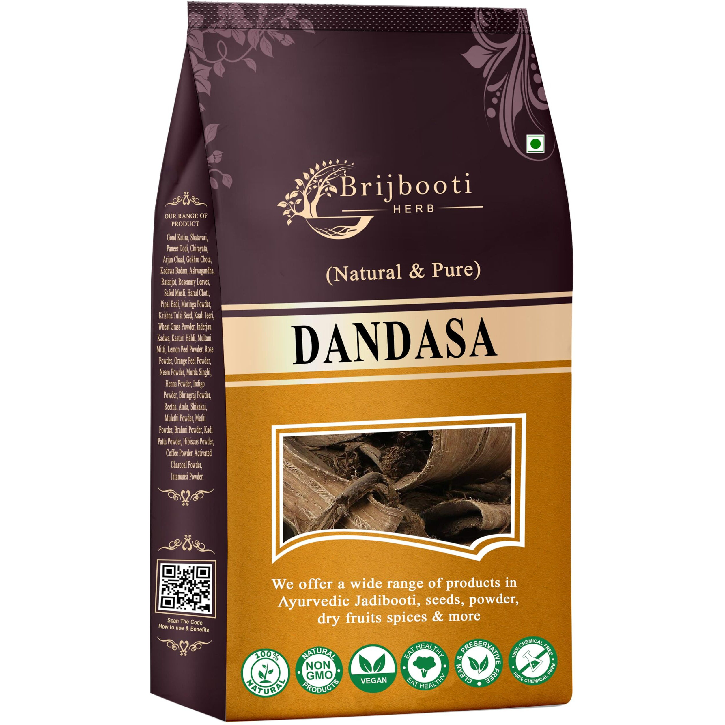 Brijbooti Dandasa 400 Gr - Datoon - Juglans - Walnut Tree Peel (Helps In Teeth Whitening)