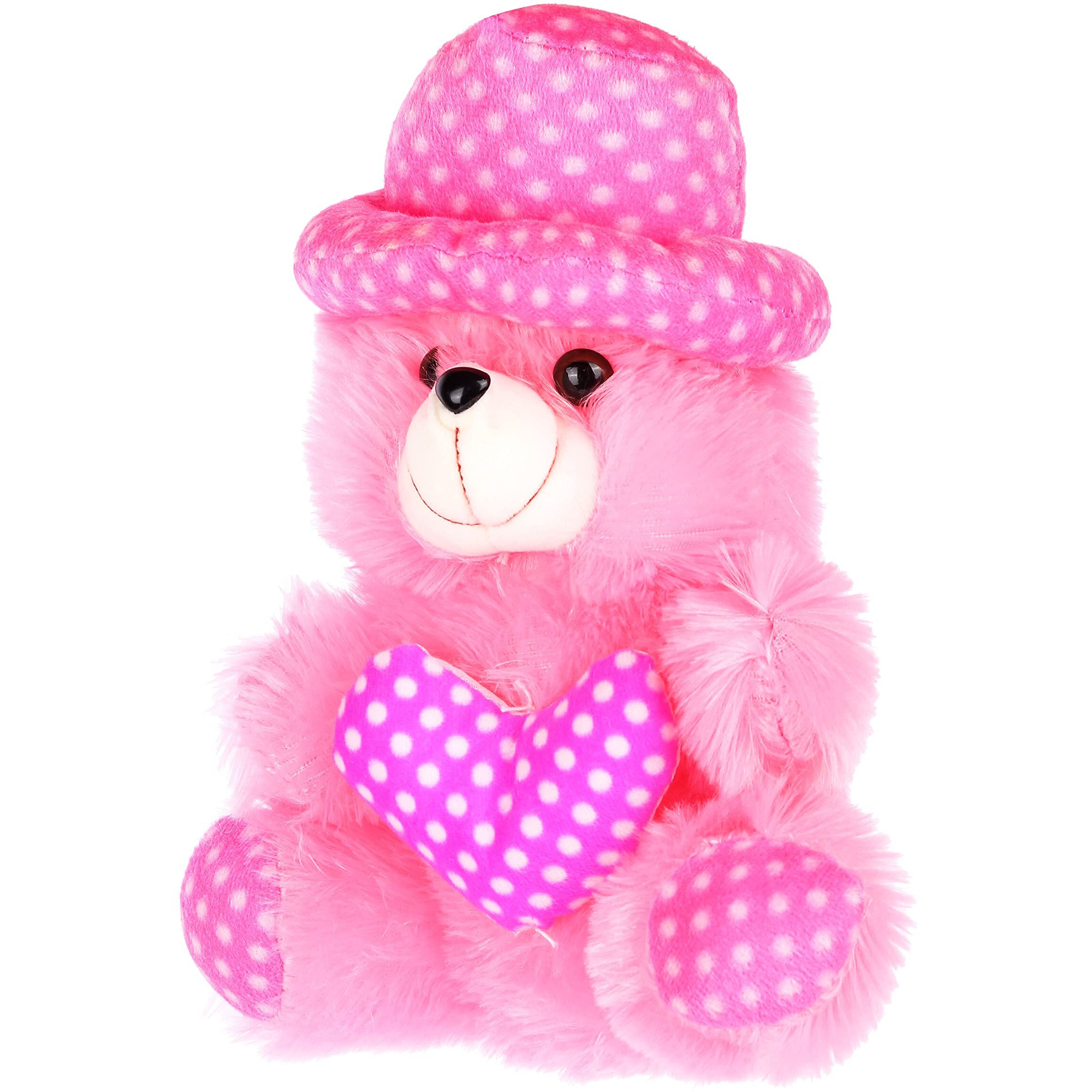 Fclues Cap Teddy Bear Soft Toy | Birthday Gift For Girls/Wife, Boyfriend/Husband, Soft Toys Wedding For Couple Special, Baby Toys Gift Item (Pink)