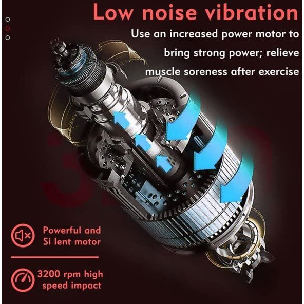 Jd Fresh Body Massage Machine/Massager Gun For Body Pain Relief/Electric Hand Held Massage Gun For Leg/Back/Muscle Pain/Vibration Machine For Massager Of Men And Women (Gray)