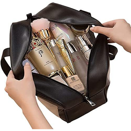 Pinzor Clear Toiletry Bags, Makeup Pouch Travel Transparent Cosmetic Bag Zipper Wash Bag With Kit Portable Organizer Case Pouch For Women And Men
