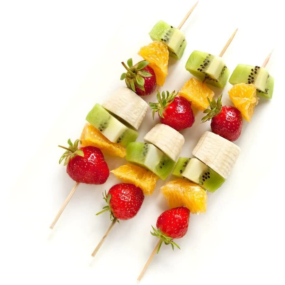 Royals 60Pc Bamboo Skewers Sticks 8 Inch | Frying, Grilling, Roasting Skewer | Barbeque Grilling Sticks |
