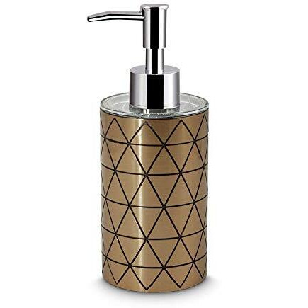 Freelance Miami Polystyrene 4 Pieces Bathroom Set-Dispenser, Toothbrush Holder, Tumbler & Soap Dish (Copper) (Pack Of 1)