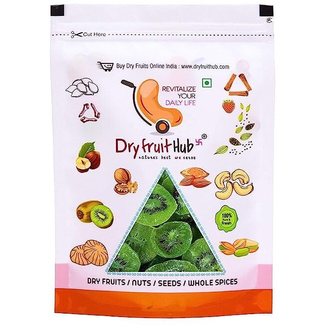 Dry Fruit Hub Dried Kiwi Fruit Slices - 1Kg Kivi,Dehyderated Candied Kiwi,Kiwi Dry Fruits 2 Pack Of 500Gm Healthy Snacks