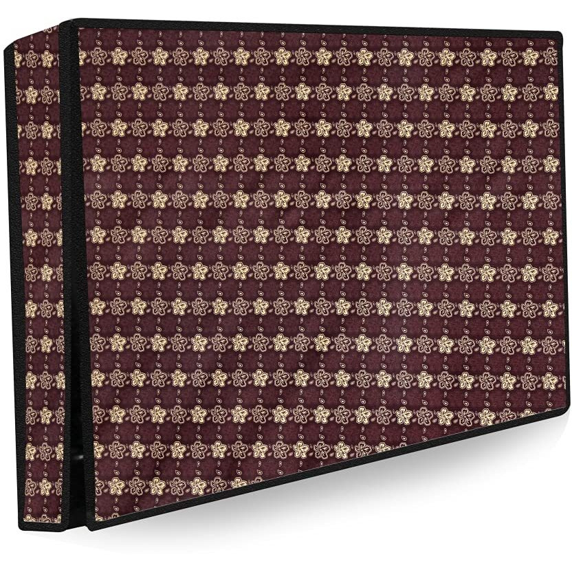 Stylista Waterproof Led Tv Cover For All 32 Inch Models Floral Pattern Brown