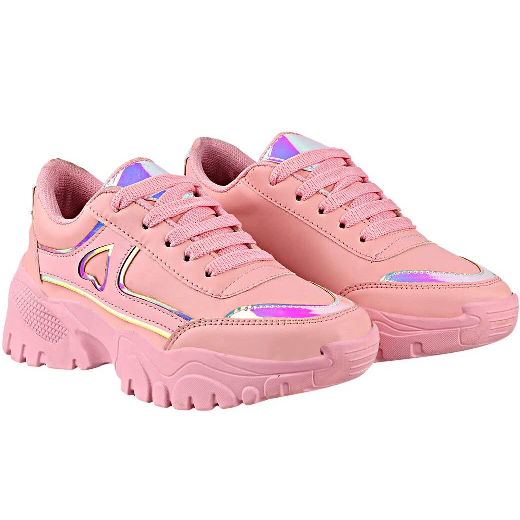 Shoetopia Women And Girls Pink Sports Walking Shoes