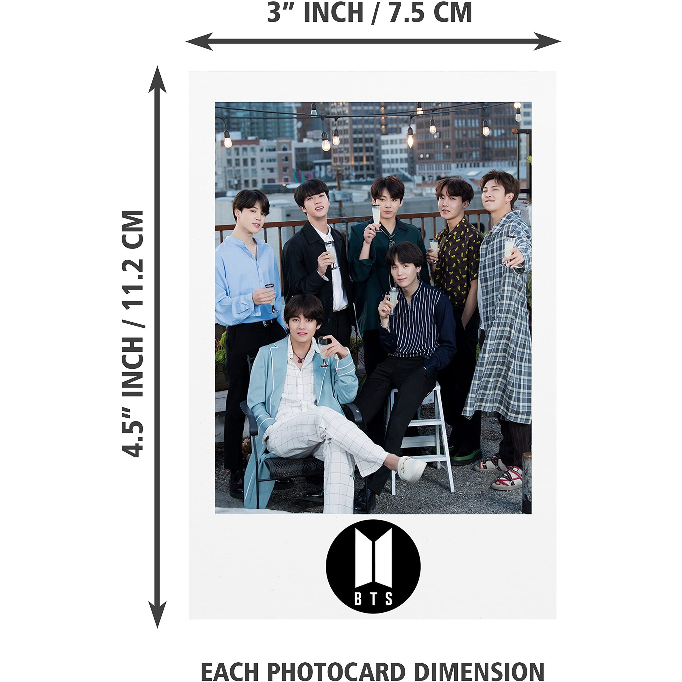 Printnet Bts Lomo Cards With Autograph Pack Of 16 Hd Photocards (3 X 4.4 Inches) (A)