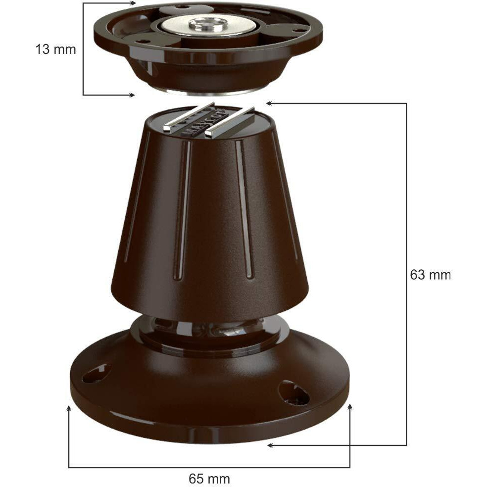 Mascot High Grade Abs Door Stopper Magnetic Door Catcher (Brown) M-[999]-With Screw Fitting