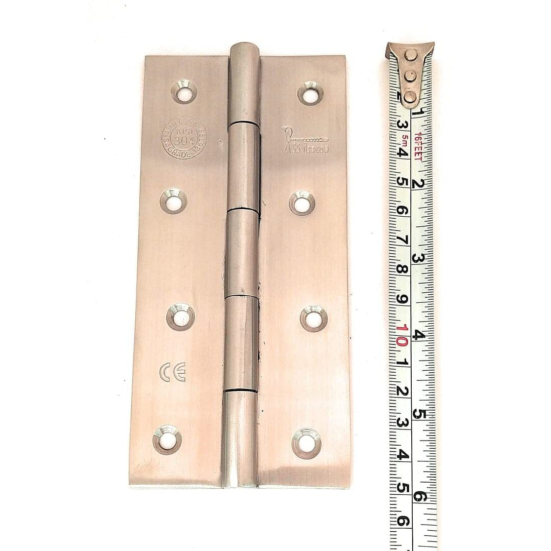 Ssiskcon 304 Grade Stainless Steel Door Butt Hinges Hinge With Screws Export Design Quality Innovation (6 Inch 2.5 Mm(Pack Of 4))