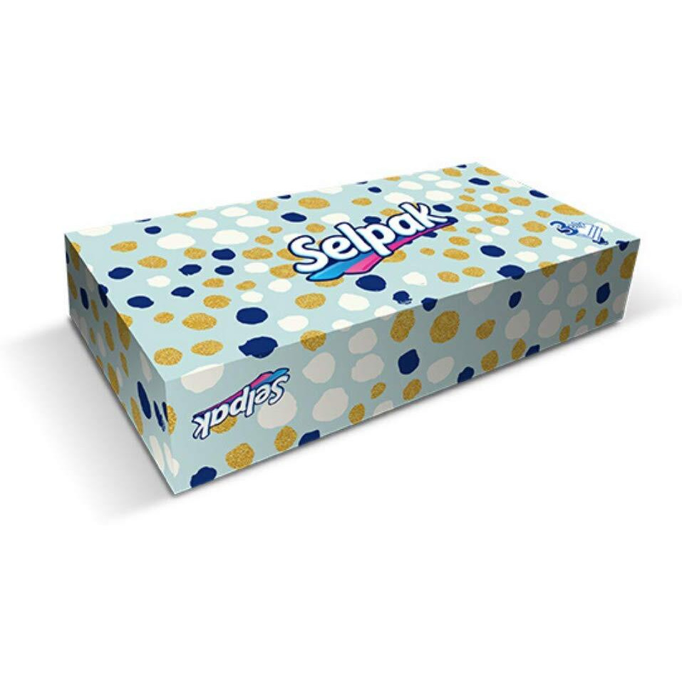 Selpak Mini Facial Tissue Box 3 Ply 70 Sheets Per Box (12)