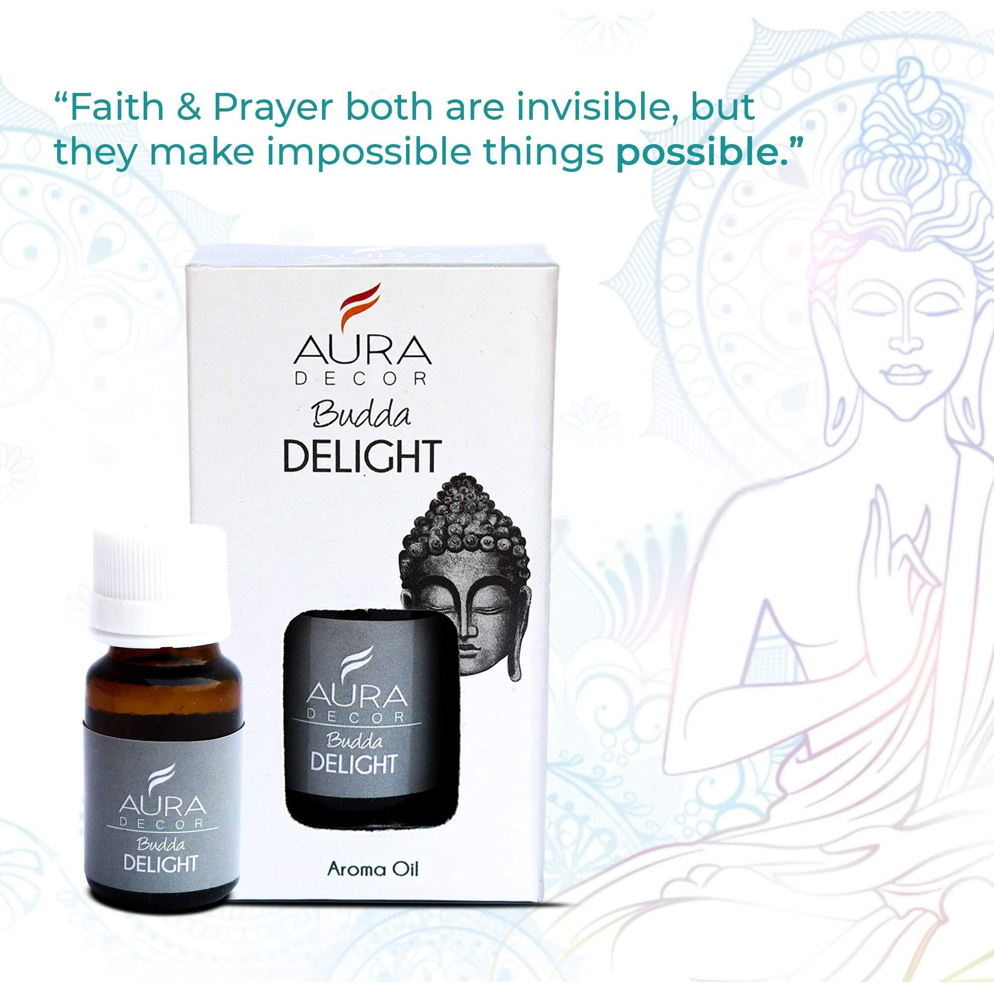 Auradecor Fragrance Oil | 15 Ml Aroma Oil For Home Fragrance | Helps In Concentration & Meditation | Used In Diffusers, Air Fresheners, Candles, Soaps | Best For Aromatherapy (15 Ml, Buddha Delight)