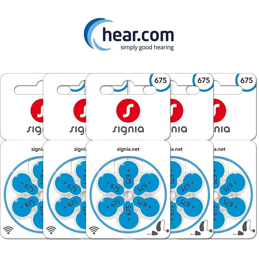 Signia Hearing Aid Batteries- Size 675- Hear.Com (Pack Of 30)