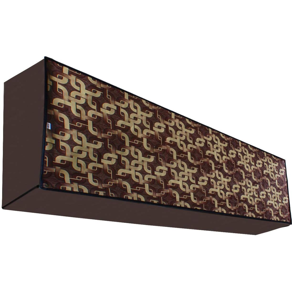 Dream Care Beige Colored Ziczac Printed Ac Cover For Blue Star Bi-5Hw12Zcrx 1 Ton 5 Star Split In Unit