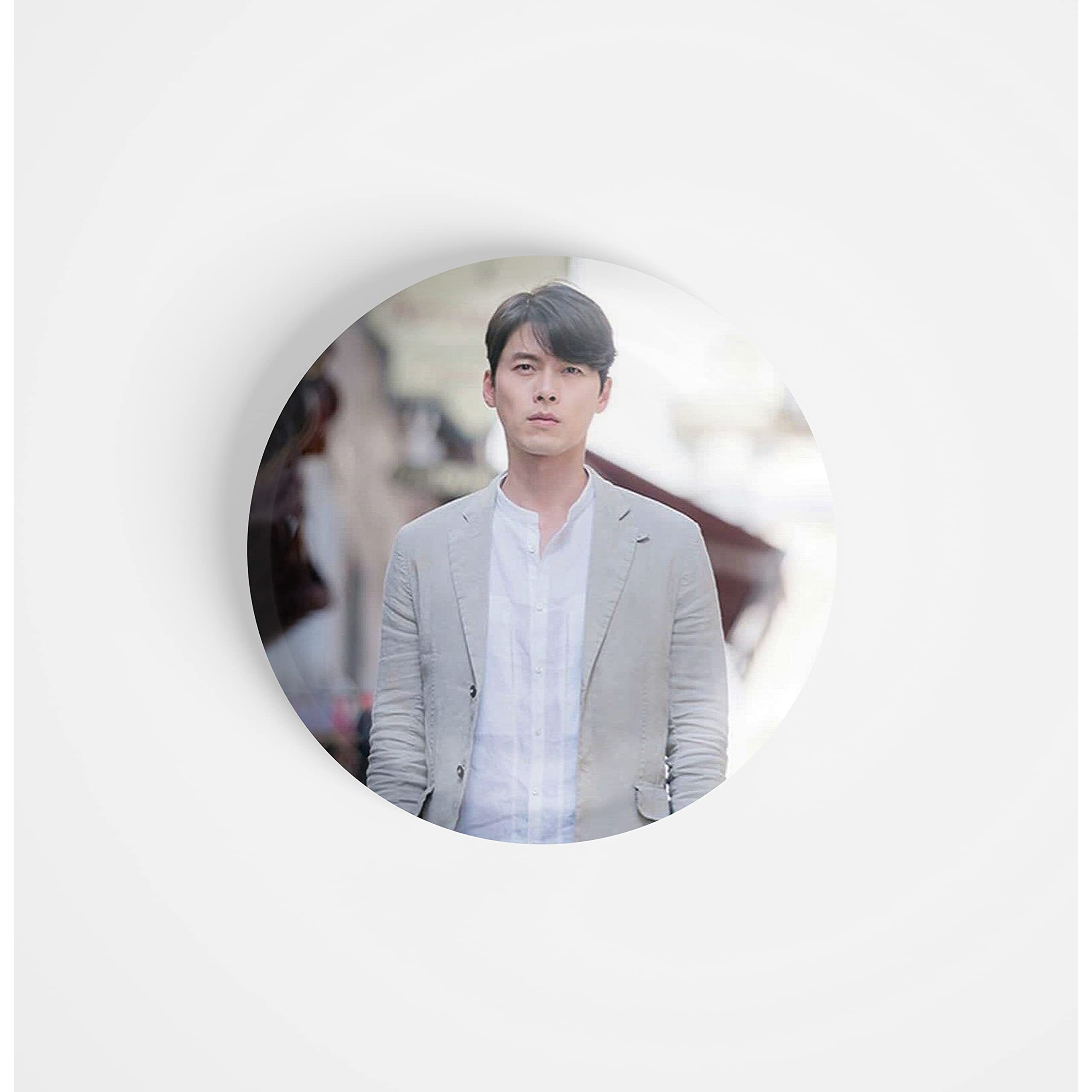 Dhcrafts Pin Badges K-Drama Korean Actor Multicolour Hyun Bin D4 Glossy Finish Design Pack Of 1
