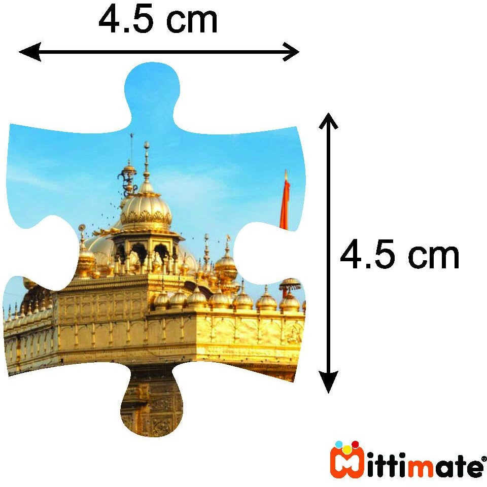 Mittimate 36-Piece Golden Temple Jigsaw Puzzle For Kids 4+ | Enhances Imagination, Coordination, And Patience For Focus And Memory Development