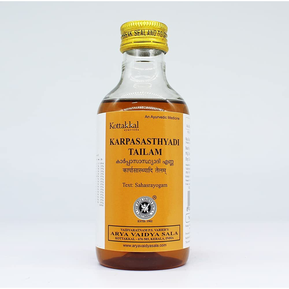 Golden Oldie Herbs Karpasasthyadi Tailam-200Ml,(Pack Of 2),Of Arya Vaidya Sala Kottakkal